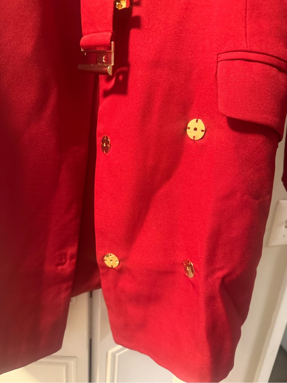 MOTF Red Ruffled Front Blazer - Picture 8 of 13